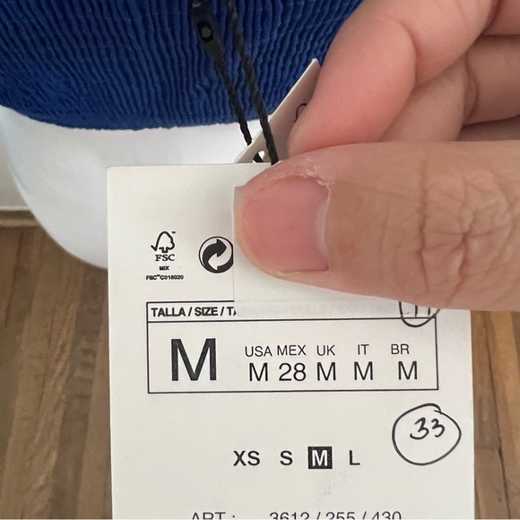 Zara poplin blue crop top - Picture 5 of 16